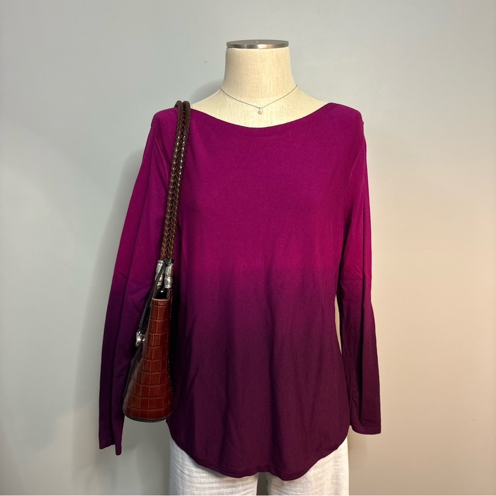 Chico's Magenta Long Sleeve Top
